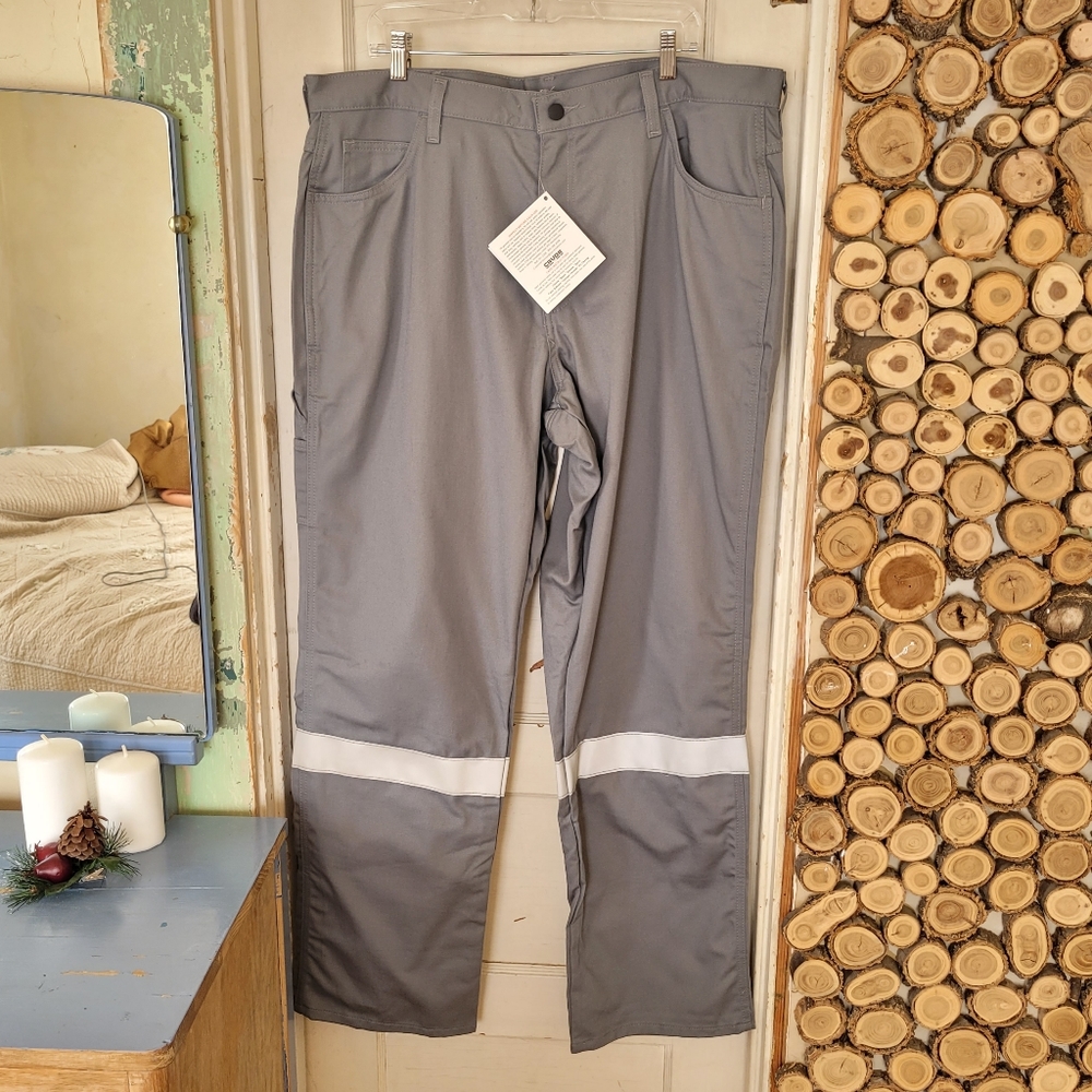 Westex Ultrasoft FR Flame Resistant Crude NEW Gray Reflective Pants Size 40x34